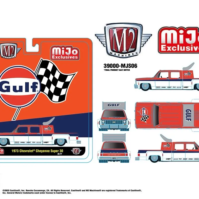 M2 Machines 1:64 1973 Chevrolet Cheyenne Super 30 GULF Racing – MiJo Exclusives Limited Edition
