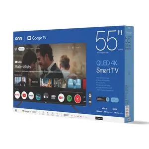 55" onn QLED 4K UHD Smart Google TV (Model 55SQ4GSB1, 54.6" Actual Diagonal) - 4K Resolution with QLED Tech for Vibrant Color & Sharp Detail, 700000+ Streamable Content Across 10000+ Apps, 1700+ Free Live TV Channels