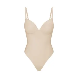 SKIMS ULTIMATE BODY PUSH-UP THONG BODYSUIT | SAND