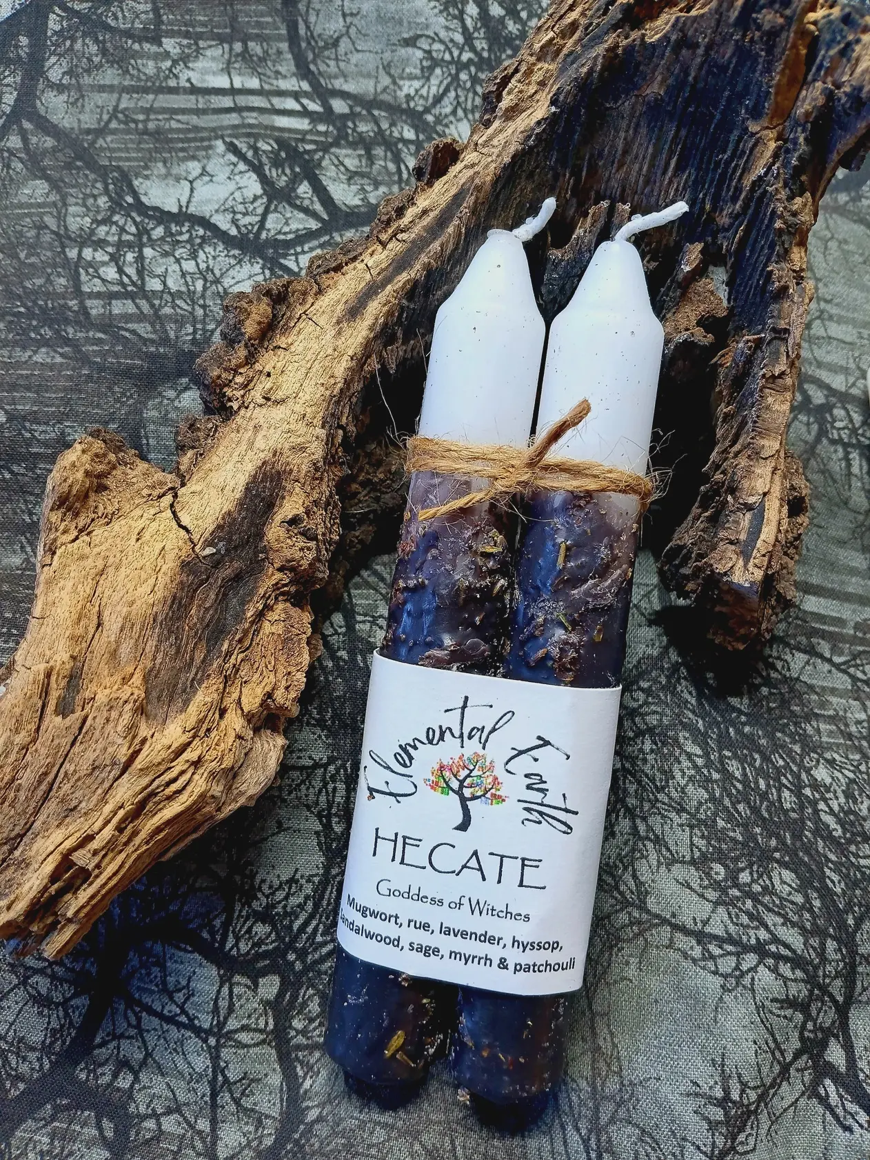 Hecate Greek Goddess Witch Candles - Non-Toxic Herbal Intention, Witchcraft, Decorative, 5 Hours Burn Time, Guidance, Home Decor Home Supplies