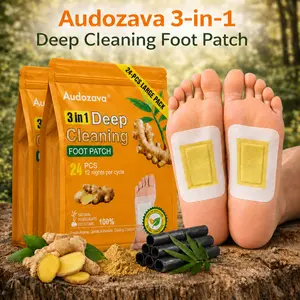 Natural Deep Cleansing Foot Pads Turmeric Bamboo Charcoal & Wormwood Soothing Patches for Stress Relief, Restful Sleep & Daily Foot Care for All