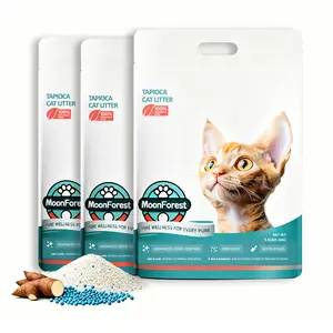 Moonforest Tapioca Cat Litter,kitty litter,Smart litter boxes cat litter, Clumping Premium, Low Dust Cat Comfort,cat litter odor control,Cassava Cat Litter, Tofu cat litter,