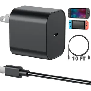 (10FT)  2 Charger - 60w AC Adapter for   2 (2025)/1,Extra Long  , Support 4K TV Dock Mode, Power  20V/3A  USB C Cord[ OemSwitch Replacement Charger]