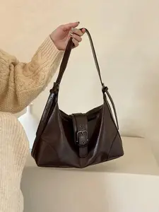 Vintage High-End Lazy Underarm Bag, New Fashion Versatile Handbag Shoulder Crossbody Bag, Unique Design Commuter Bag for Work, Hobo Crossbody Bags, Fashionable Crossbody Bag, Trendy Women Bags