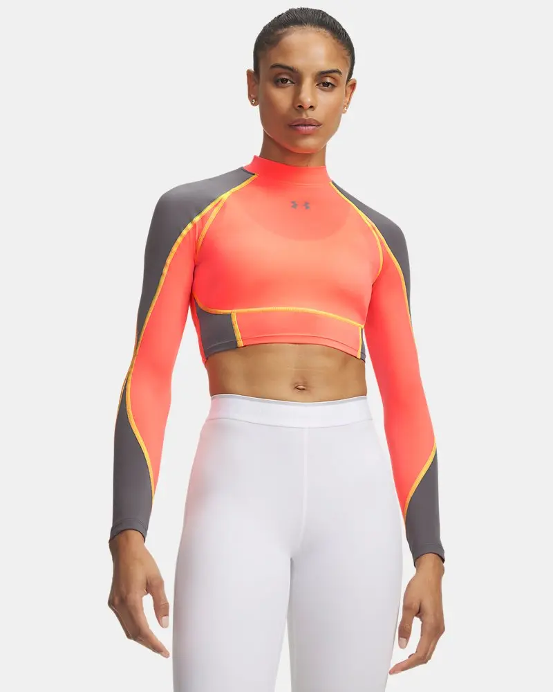 Under Armour HeatGear® Elite Women's Crop Mock Long Sleeve