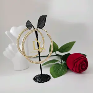 LaYaiBoutique #1737 large 14k gold plated earrings, high quality