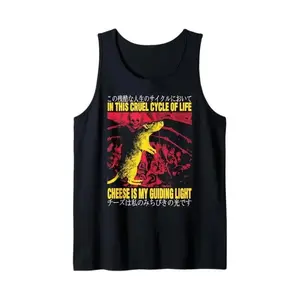 Cheese Rat Tank Top, In This Life Cheese is My Guiding Light Rat Japanese Tank Top, Comfort Cotton Tee