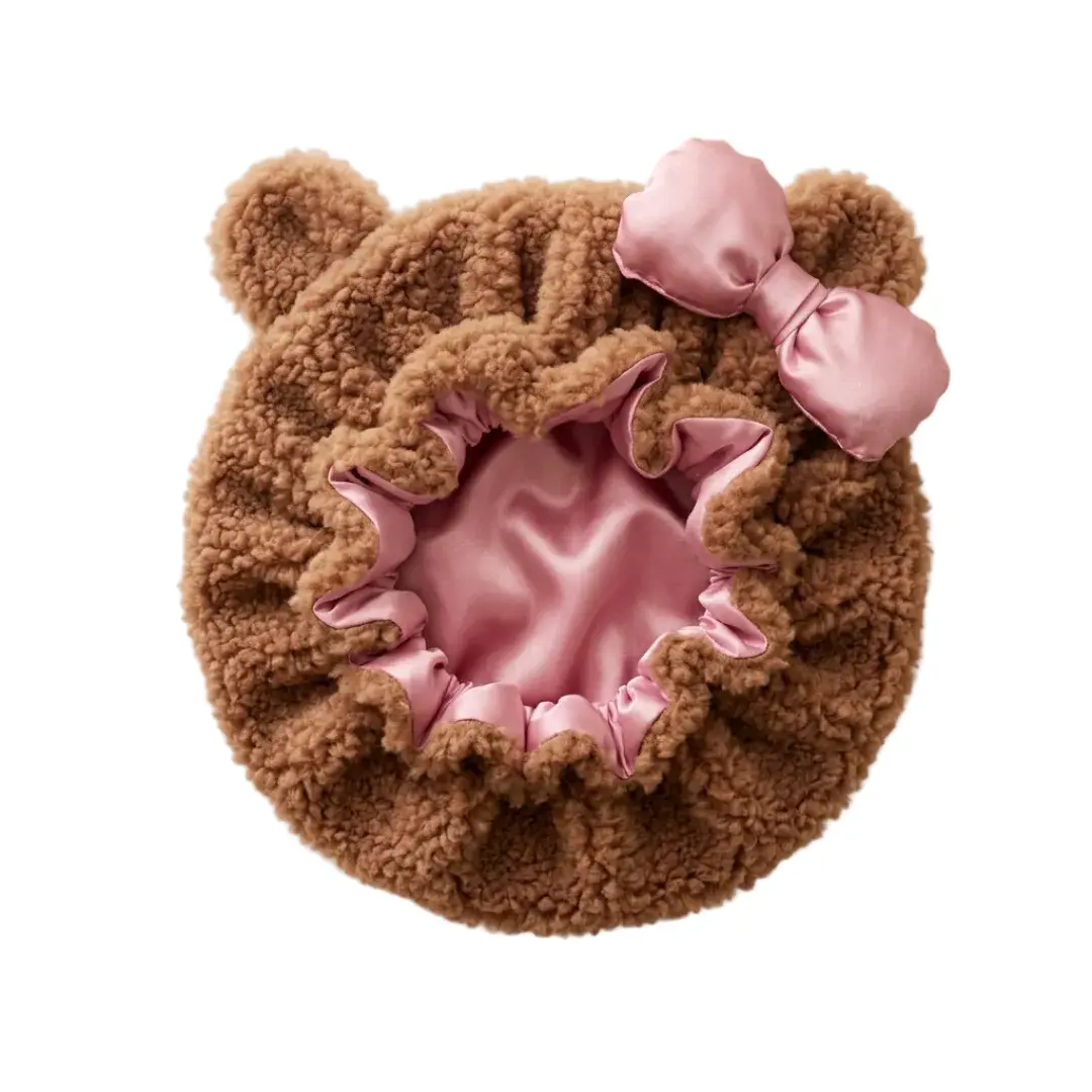 Satin Lined Bear Ears Bonnet  🐻 Cute Beanie Hat Fashionable Hats