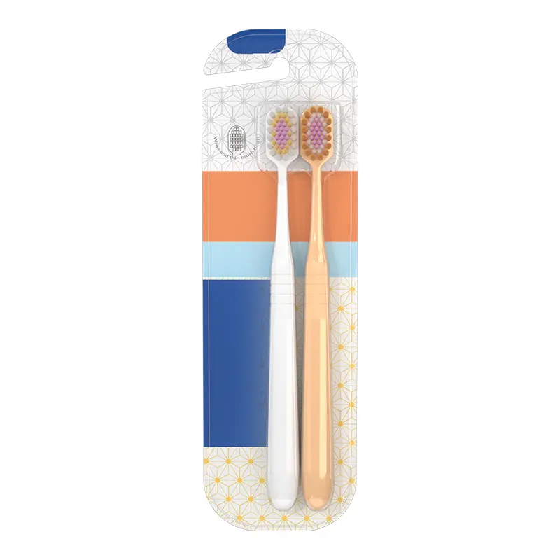 4-Pack Wide and Thin Shaped Soft Bristle Toothbrushes with 15mm Widening Head for Deep Cleaning & 3mm Ultra Thin for Wisdom Teeth