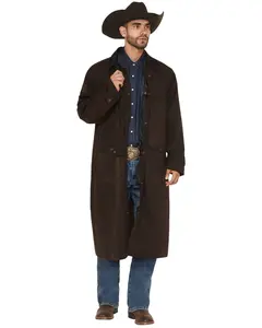 Blue Ranchwear Men's Briscoe Waxed Canvas Duster Western Overcoat - Brfa25o3-Dkbn