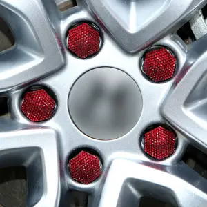 5Pcs diamond hub cap, full diamond car tire screw protective cover BLING car supplies women
