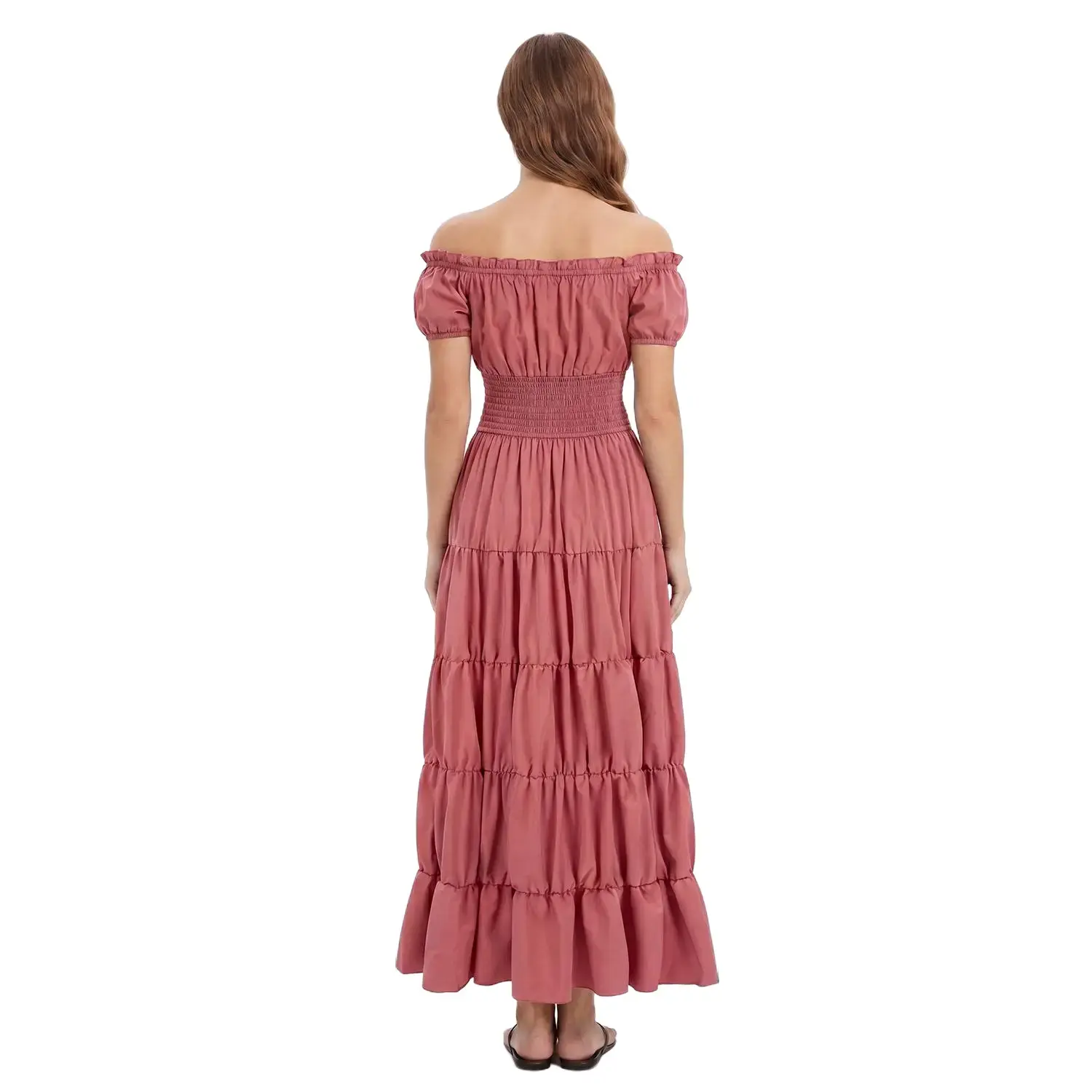 Renaissance Costume Women Medieval Irish Under Dress Retro Gown Wench Peasant Smocked Waist Long Dresses Halloween Costumes Girls Party Outfit Gothic Dress 6531-D3