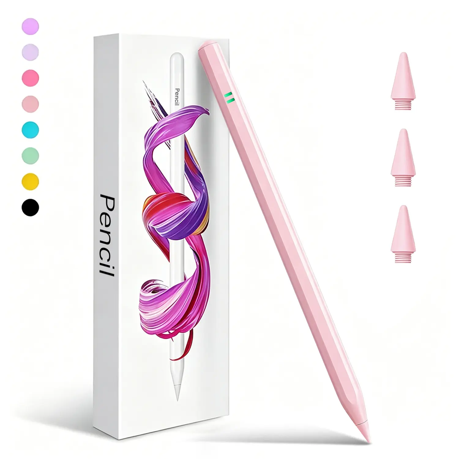 Capacitive Stylus Pen for iPad, Tablet Accessories with Button, Fast Charging, Palm Rejection & Tilt Sensitivity for Drawing & Writing, Compatible with iPad 2018-2025, Pro 11"/13"/M4, Air 11"/13" M3/M2, Mini7/6/5, A16/11th-6th Gen (Back to School), Stylus