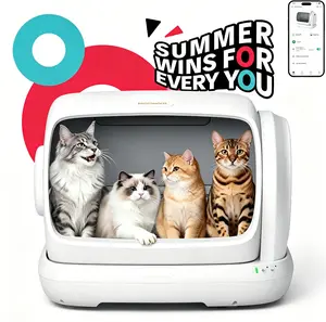 Meowant SC09 Automatic Litter Box - 106L Extra-Large Low-Entrance Self-Cleaning Cat Litter Tray, Safety Anti-Pinch Sensor, APP Control, Odor-Free Mat, Odor-Free Liner (For Pet Lovers, Summer Use)