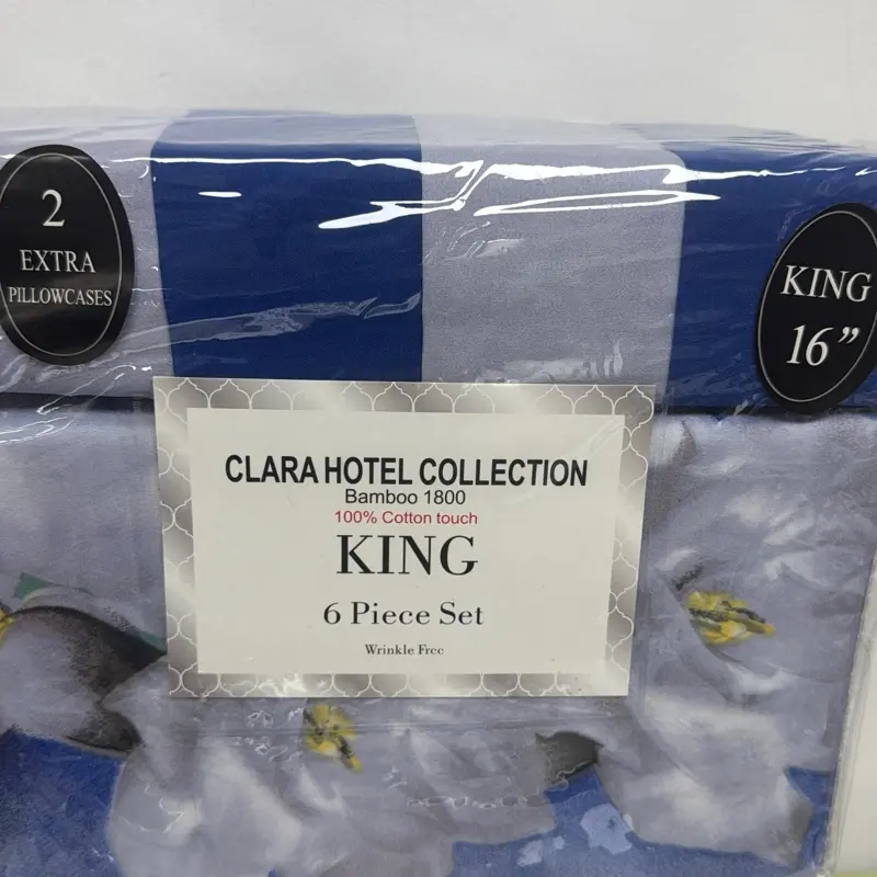 King Size Sheet Set, Soft Breathable Microfiber Bedding Set for Bedroom, Wrinkle-Resistant Deep Pocket Sheets