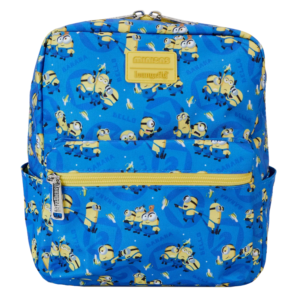 Despicable Me Minions All-Over Print Square Nylon Mini Backpack with Padded Adjustable Straps for Daily Adventures, Mischief, Style, Small Backpacks, Nylon Shell For Daily Wear