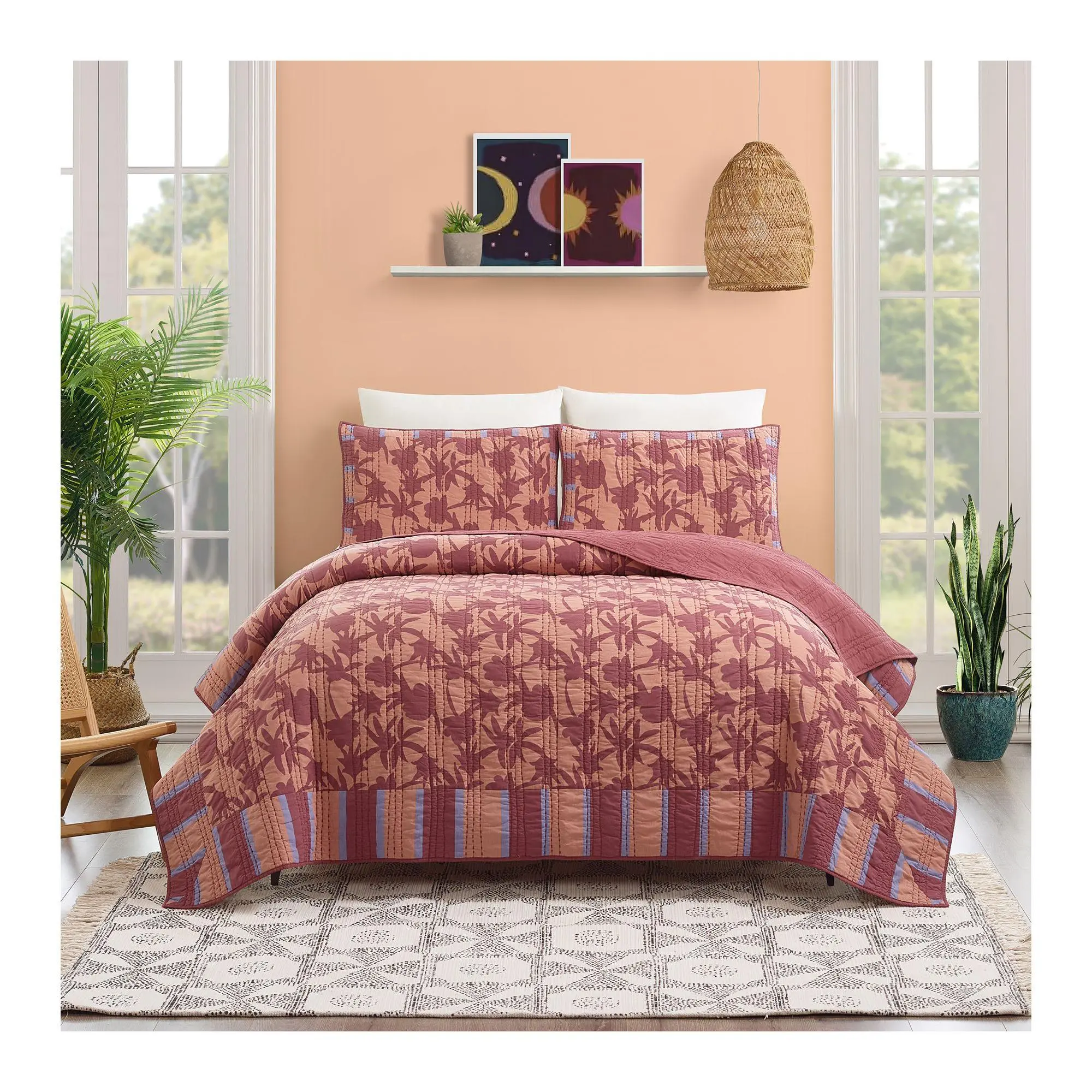 Jungalow Natalia 3pc Full/Queen Cotton Quilt Set