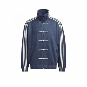 Retro Chinese Style Tang Suit Men Sports Jacket Breathable Loose Casual Outerwear Traditional Fashion Coat For Daily Street & Holiday Wear