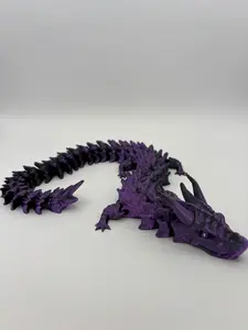 Articulated Fire Dragon | Flexible 3D Printed Dragon Toy | Sensory Fidget | Fantasy Collectible