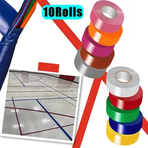 10 Pack Electrical Tape Matte Rainbow 3/4-Inch by 60 Feet, Waterproof, Strong Adhesive, Durable, Easy-Wrap