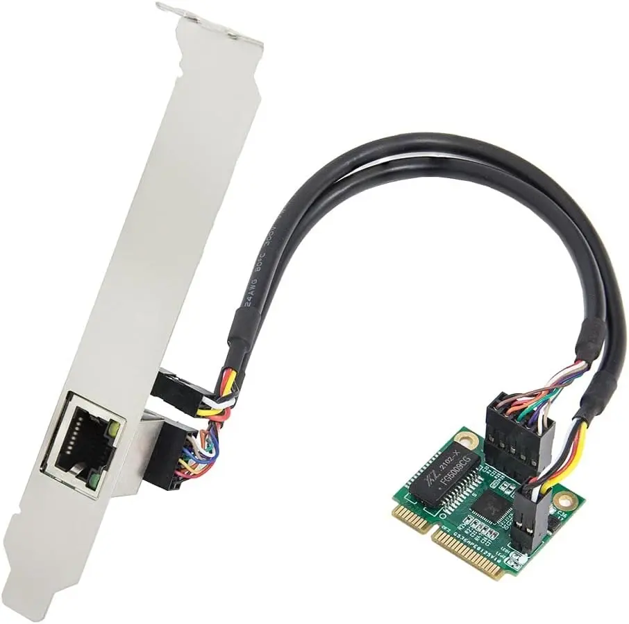 SYBA SI-MPE24073 2.5 Gigabit Ethernet Mini PCI-e Network Interface Card - Low-Profile Computer Accessories, Compliant to IEEE802.3, IEEE802.3u & IEEE802.3ab, Fully Compatible with 802.1q Virtual LAN for Desktop PCs, Windows XP/Vista Systems