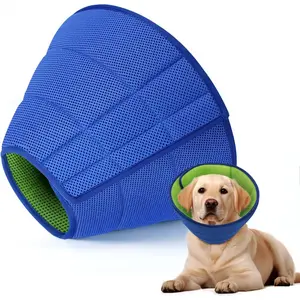 Soft Dog Cone Collar Alternative - Adjustable Comfy Cone for Large/Medium/Small Dogs, Post-Surgery Licking Prevention, Elizabethan Collar with Comfort Fabric for Neck Recovery