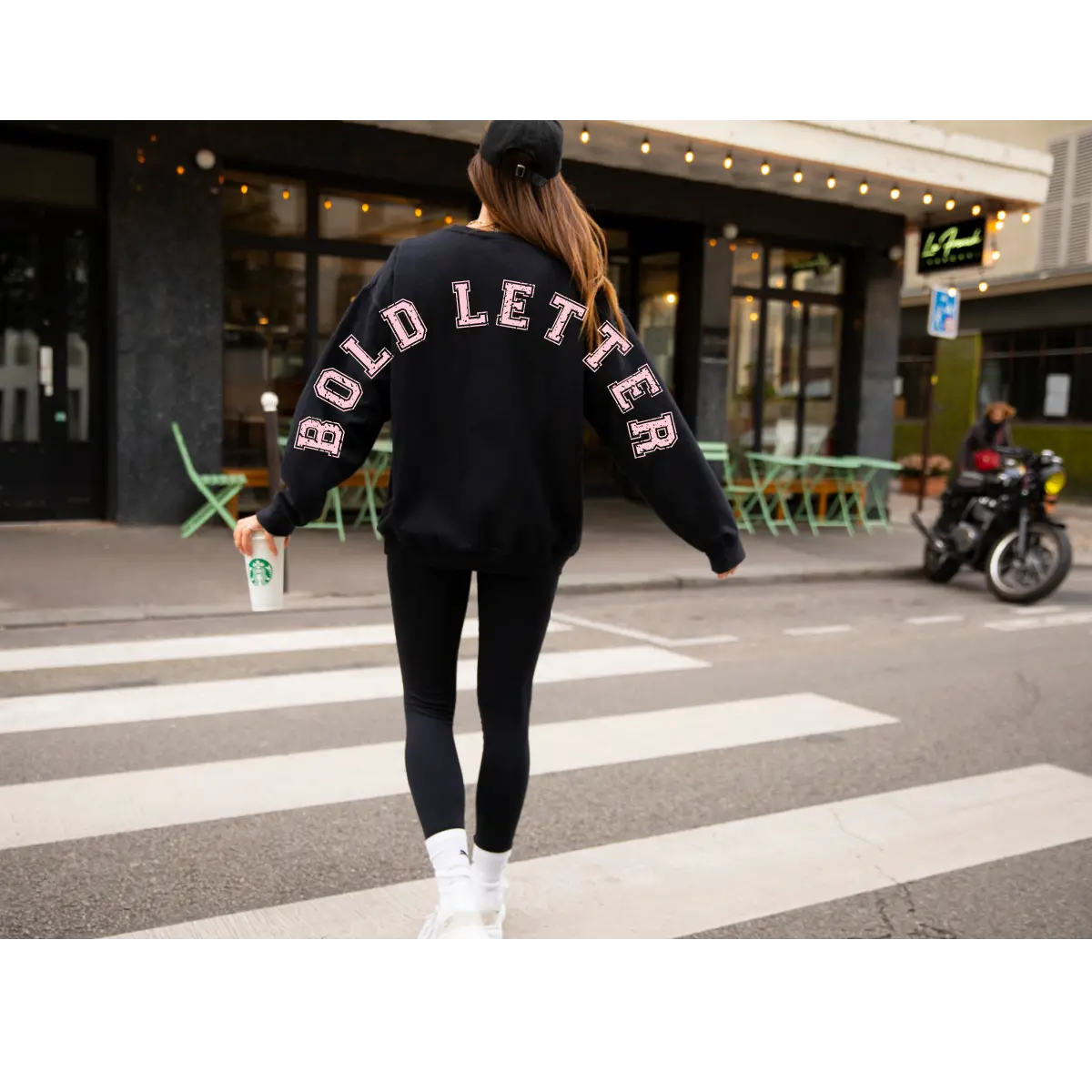 custom bold letter sweatshirt
