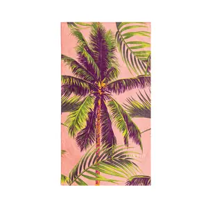 Tropical Beach Towel, Cotton Fabric, Perfect for Summer Lightweight Set