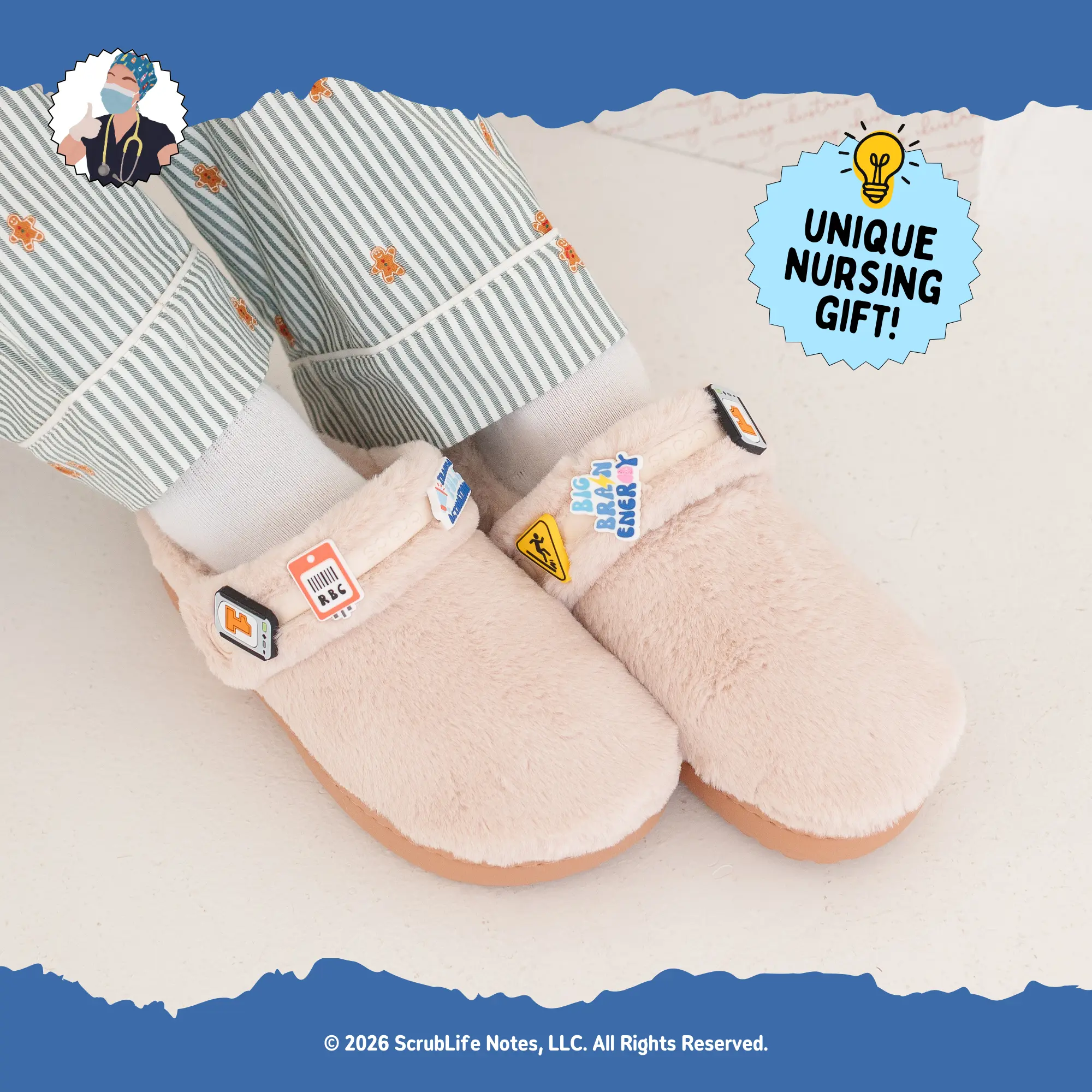 Emergency Nurse Charm Pack, 5-Piece Quirky Themed Shoe Decor for ER & Trauma Nurses, Water-Resistant Accessories for Crocs & Bogg Bags