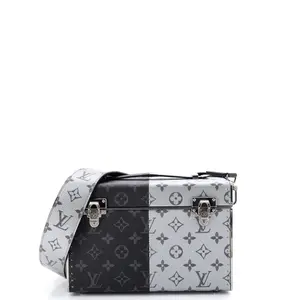 Pre-owned Louis Vuitton Canvas Coated Shoulder Bags Trunk Shoulder Bag Monogram Eclipse Split Canvas Mini by Rebag