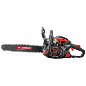 62cc Powerful 20 inch Gas Chainsaw with 2 Stroke - Perfect for Pruning, Limbing, and Sawmill Operations-black and Red Outdoor Ergonomic Efficient
