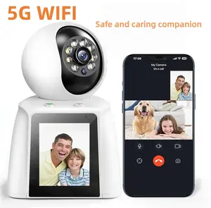 5G WIFI Home Two Way Audio & Video Camera, 2.8'Indoor 2K Cameras for Elderly Care, Pet/Dog/Cat Cam, Al Siren Security, Night Vision, PhoneApp,2.4Ghz WiFi