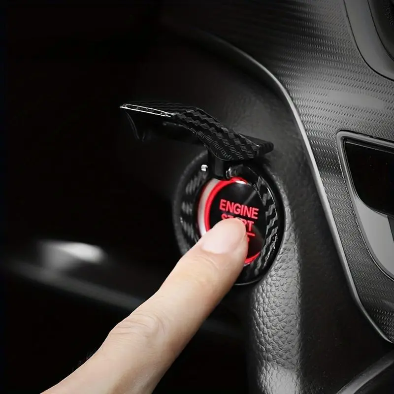 Car Engine Start/Stop Button Cover, 1 Count Car Engine Start Stop Button Protector, Universal Automotive Interior Accessory for Most Vehicles, Car Interior Decor, Car Accessories