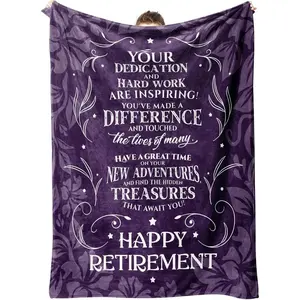 Retirement Gift for Woman, Best Retirement Gifts Ideas, Retirement Gifts Blanket 50"X60", Retired Gifts for Women, Men, Cool Retirement Gifts for Teachers, Nurses, Retiring Farewell Gifts Coworker