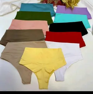 (tanga faja )brazilian girdle thong Panties scallop trim