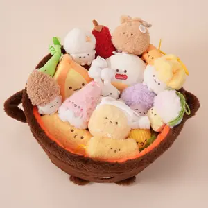NEVERLAB Hot Pot Store Collection Plush Pendant & Bag Charm Cute Kawaii Food Plush Keychain | Soft Squishy Decor Large & Small
