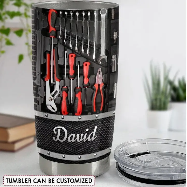 Personalized Mechanic Tumbler, Gift For Mechanist, Tool Set Tumbler, Custom Name Tumbler, Mechanic Tools, Mechanic Gift For Him, dad gift