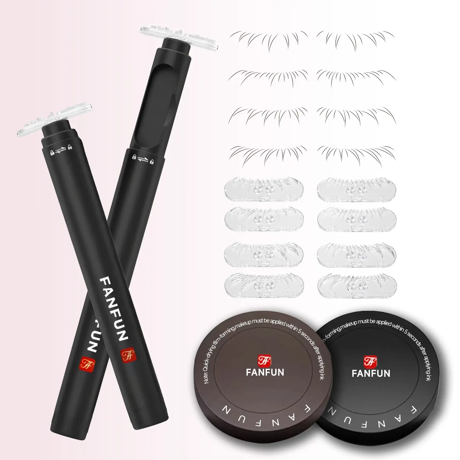FANFUN 11-in-1 Lower Lash Stamp Kit | 4 Styles | Waterproof & Smudge-Resistant | Beginner-Friendly Eyelash Tool, Portable for Daily Natural to Dramatic Looks Mothersdaygift SummerWins DealsForYouDays
