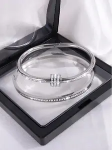 Women 2pc Silver Bracelet Jewelry Set - Jewellery