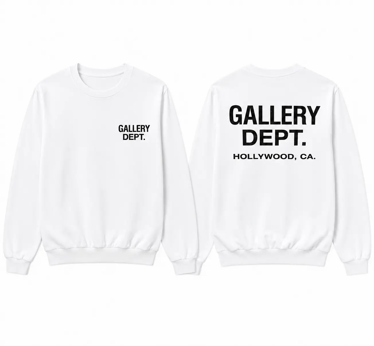 Gallery Dept Inspired Sweatshirt, Hollywood CA Graphic Pullover, Premium Cotton Blend Unisex Streetwear Sweater