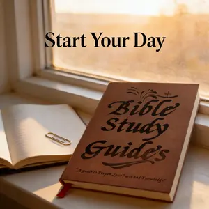 Beginner-Friendly 66-Page Bible Study Guide & Devotional Journal Notebook | Brown PU Leather Christian Workbook in Religion & Philosophy for Daily Scripture Reflections & Spiritual Growth