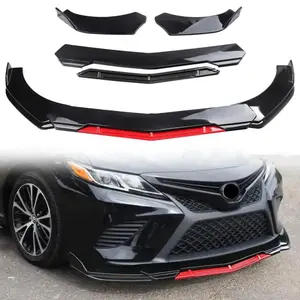 Adjustable Universal Car Front Bumper Lip, Carbon Fiber Body Kit Accessory with Spoiler, Canard, Splitter and Diffuser