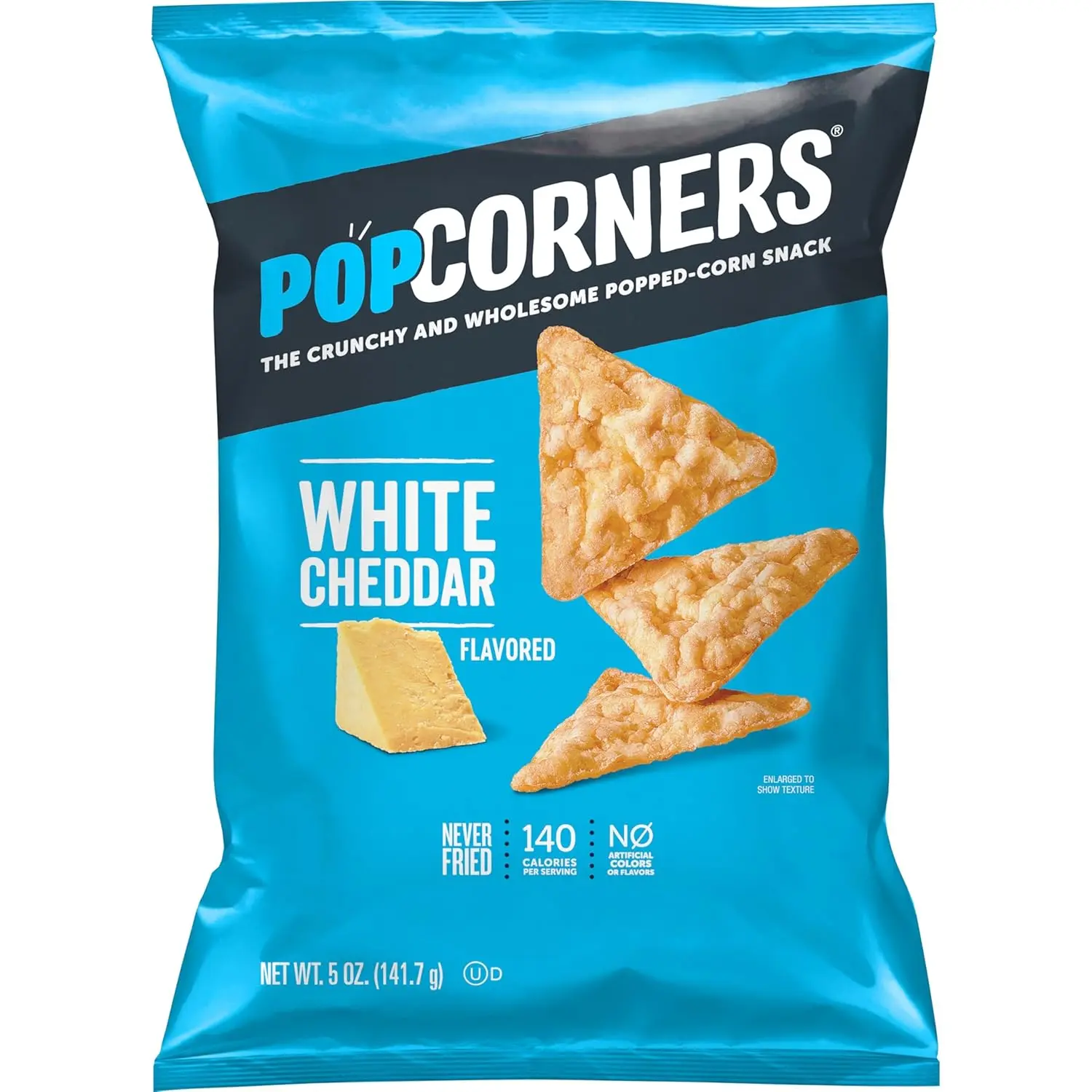 Popped Corn Snack Chips, White Cheddar, 5 Oz Popped Corn Snack Chips, White Cheddar, 5 Oz