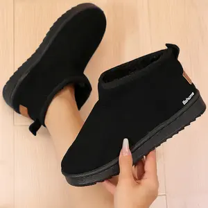 Women's Platform Ankle Snow Boots Suede Classic Fleece Lining Water-Resistant Anti-Slip Outsole Boots for Winter Footwear & Walking Shoes Springfresh