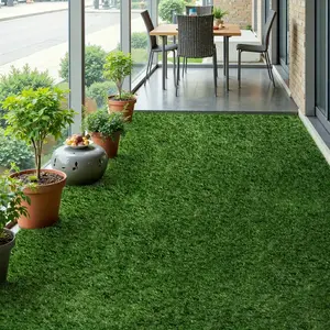 Artificial Grass Turf Rug, Fake Grass Carpet for Backyard, Garden, Patio, Balcony, Garage Deck – Indoor Outdoor Grass Mat, Realistic Green Lawn Carpet,  (3×5/5×10/6×10/7×12FT/7×15 FT)