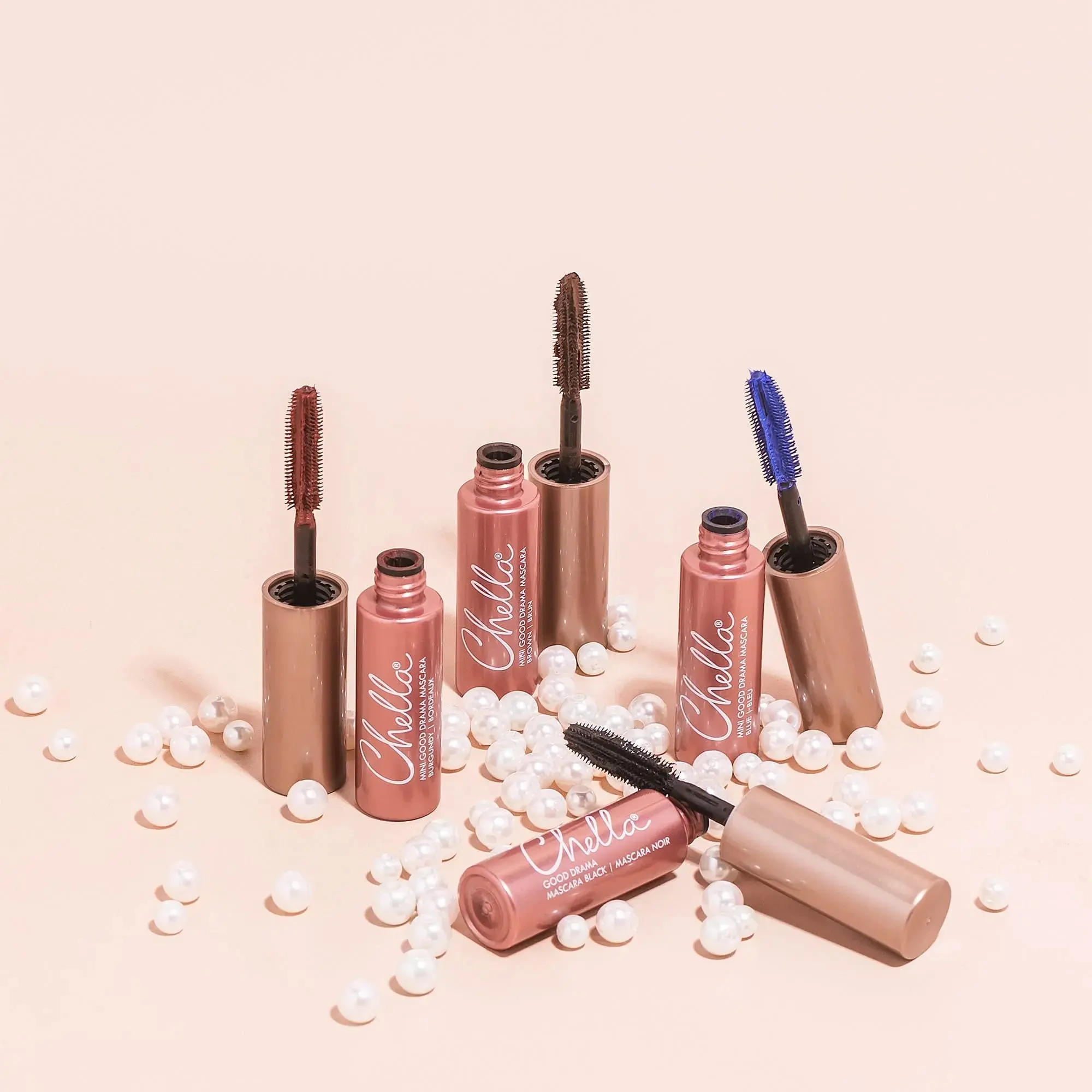 Chella Mini Good Drama Mascara - Black, 10ml, Travel-Friendly, Creamy Formula with Aloe Vera, Vitamin E & Argan Oil for Dramatic Volume Length & Curl Makeup Lash