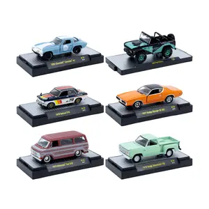 "Auto-Thentics" 6 piece Set Release 110 IN DISPLAY CASES Limited Edition 1/64 Diecast Model Cars by M2 Machines