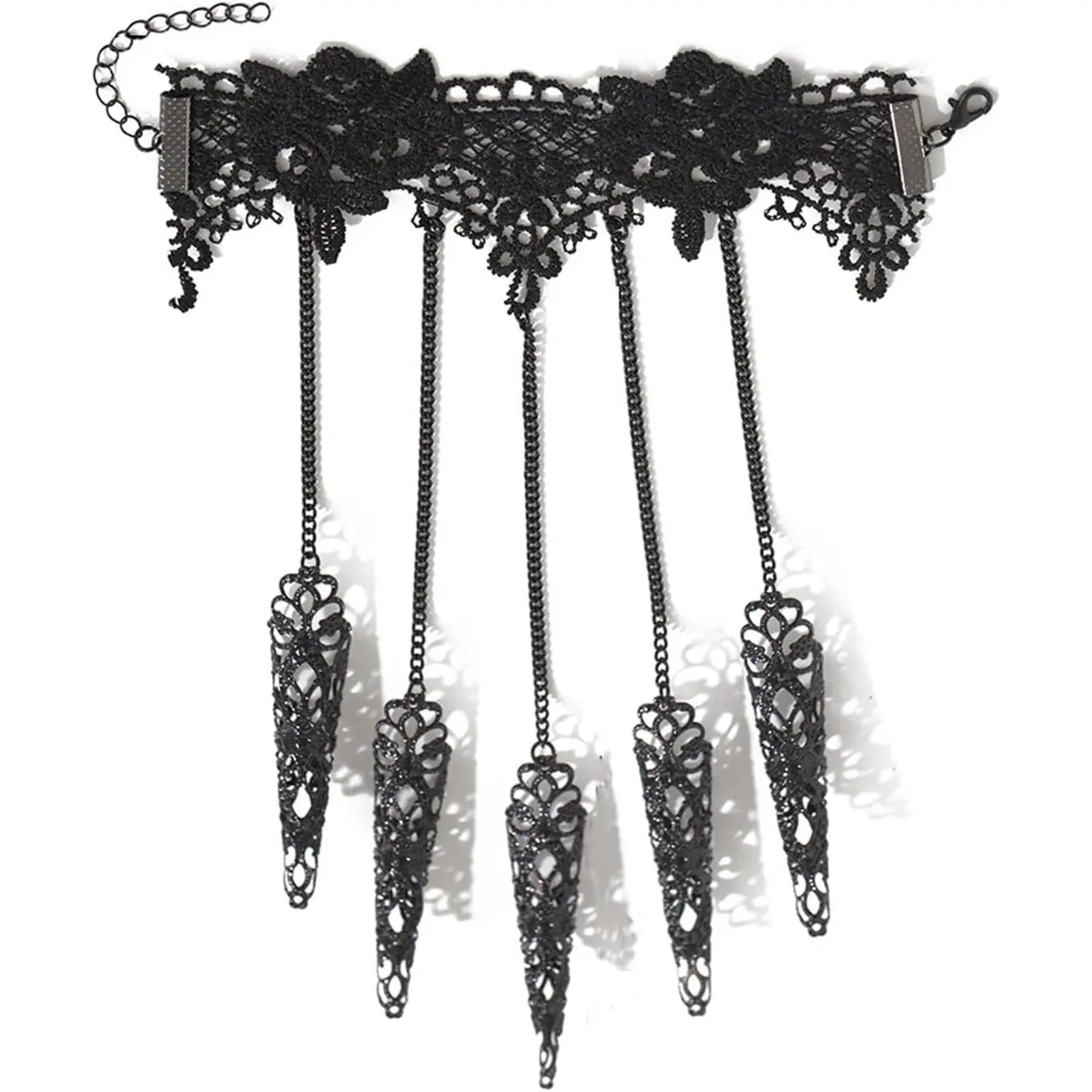 Halloween Bracelet Ancient Queen Bracelet Finger Nails Tip Claw Bracelet Indian Dainty Belly Dance Bracelets Cuban Dark Hand Chain for Women