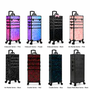 Makeup and Nail Tool Storage Organiser with Pink, Purple, Blue-Black, Red Burst, Green Burst, Black Ink, Pink Ink Designs
