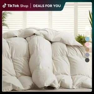 PEACE NEST Goose Down Comforter All Season Fluffy Duvet Insert Soft Plush Feel Bedding Hotel Quaility Black friday